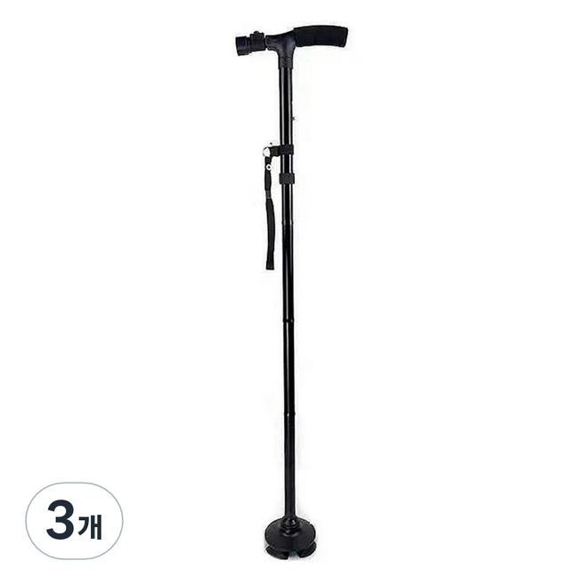 Masha Tu LED 폴딩 사족 지팡이 3개입