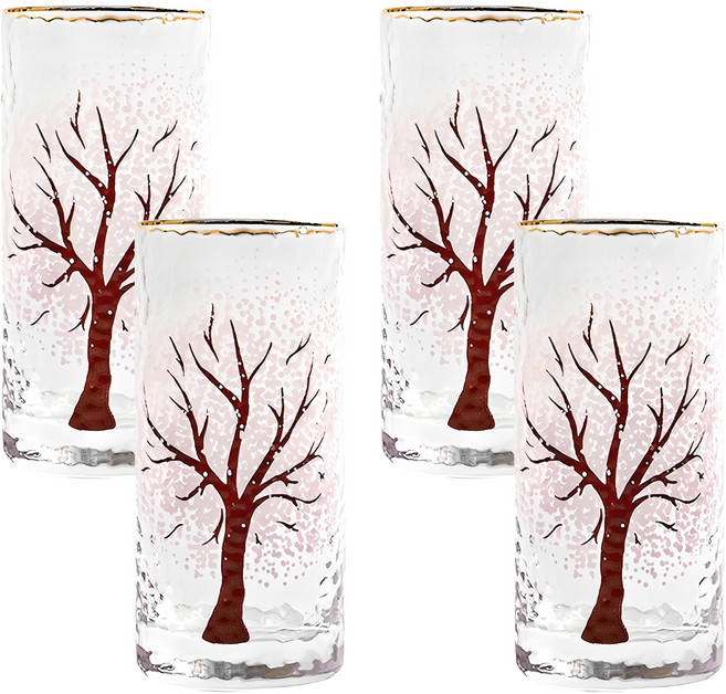 코지테이블 색이 변하는 벚꽃 맥주잔, 4개