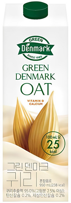 덴마크 그린덴마크 귀리, 950ml, 1개