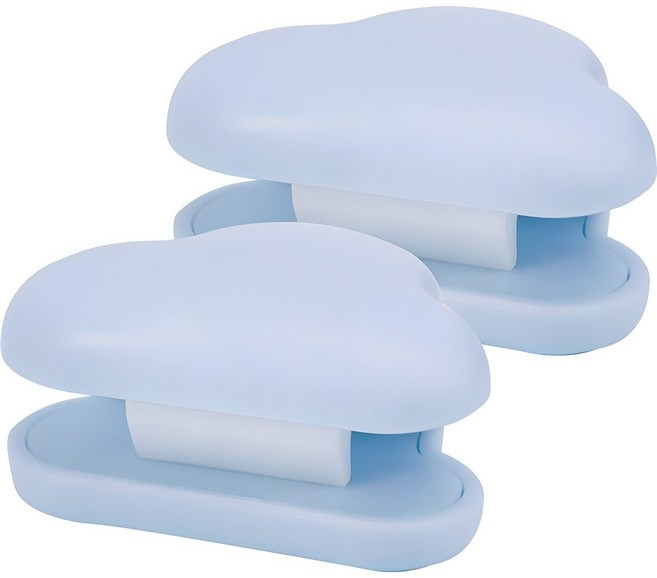 생활업글연구소 구름모양 치약 걸이, 블루, 2개