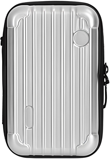 제이팀 프리미엄 미니 캐리어 파우치, 실버, 1개