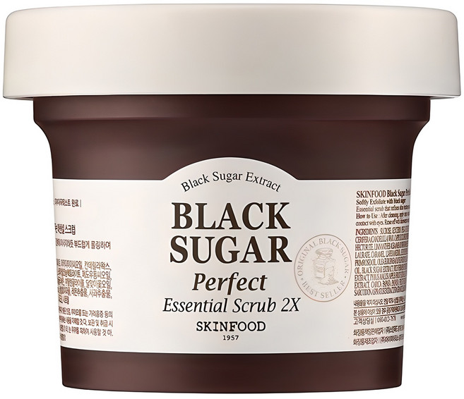 SKINFOOD 黑糖完美精華磨砂膏2X, 1罐, 210g