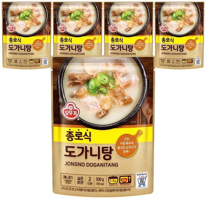 오뚜기 종로식 도가니탕, 500g, 5개