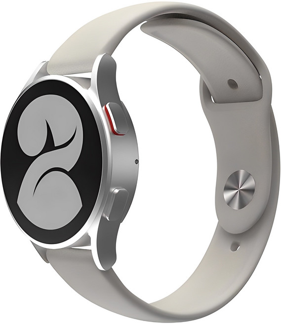 신지모루 갤럭시워치 호환 실리콘 밴드 스트랩, 라이트그레이, 1개