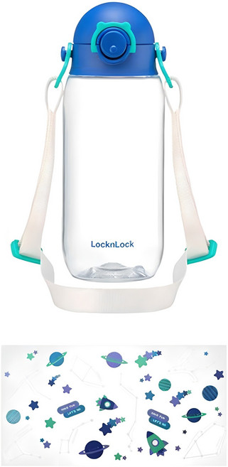 락앤락 키즈스트랩 보틀, 블루, 400ml, 1개