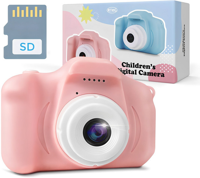 RTeG 어린이 디지털 토이카메라 KD1000 + SD카드 16G 세트, KD1000(인디핑크), 1개