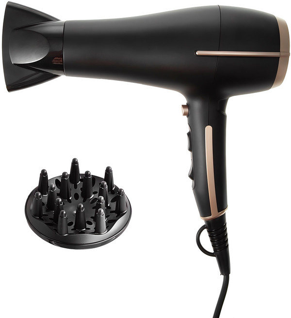 홈플래닛 헤어 드라이어 2200W + 볼륨 디퓨저 RCY-100, 블랙