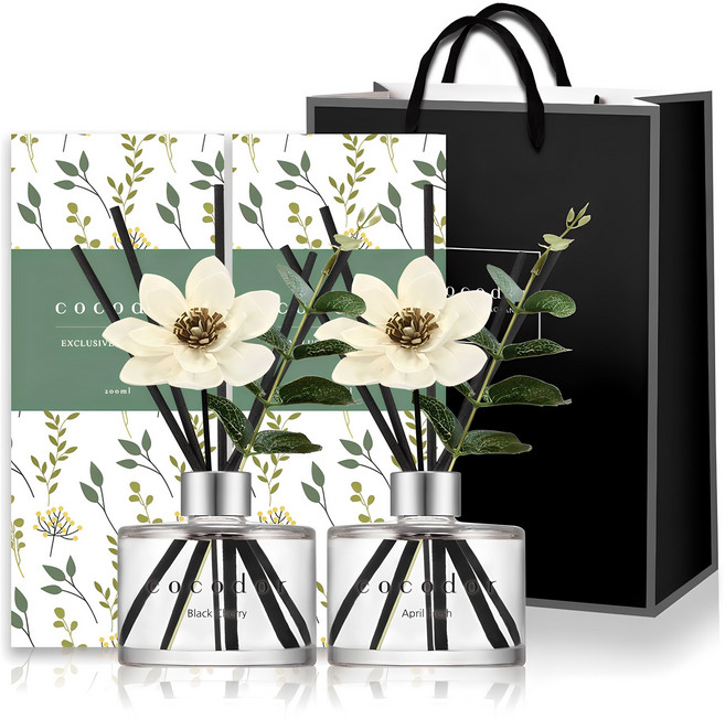 코코도르 그리너리 디퓨저 선물세트, 블랙체리+에이프릴프레쉬, 1개