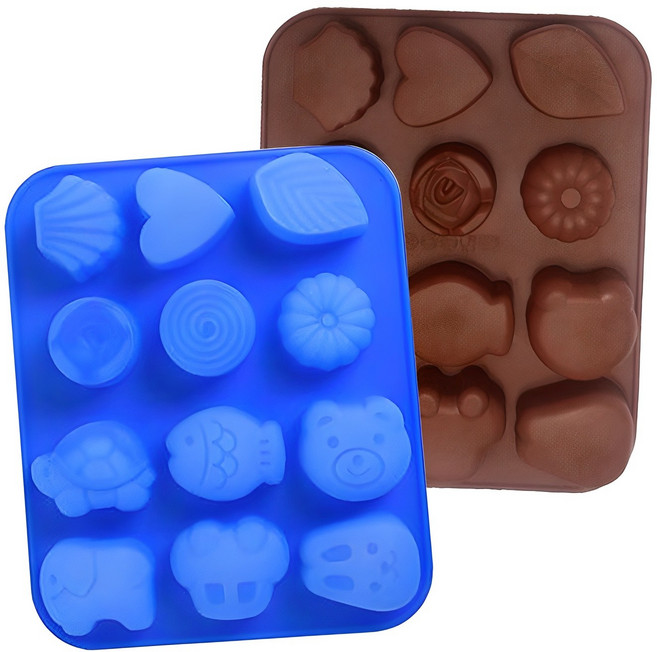 벤타 실리콘몰드 미니동물과자연 12구, 랜덤 발송, 1개