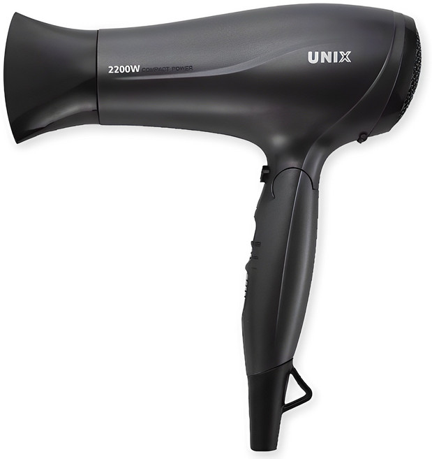 유닉스 접이식 가정용 헤어 드라이어 2200W, UN-A1309, 블랙