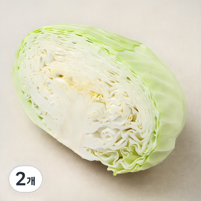 친환경 양배추 1/2통, 500g, 1개, 2개, 500g