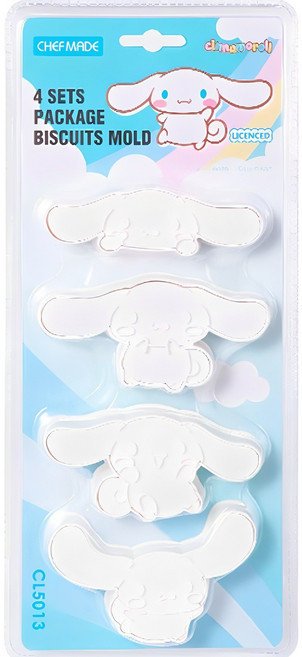 쉐프메이드 시나모롤 쿠키커터 4p, 화이트, 1세트