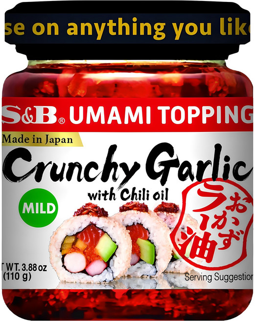 에스앤비 오카즈라유 우마미 토핑 크런치 갈릭 위드 칠리 오일, 110g, 1개