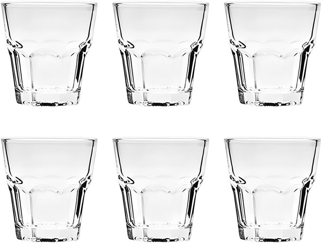 DELI 언더락 물컵 150ml Y5011, 투명, 6개