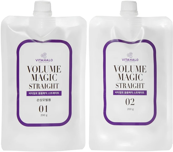 비타할로 볼륨매직 스트레이트 1제 200g+ 2제 200g, 1개 - 쿠팡