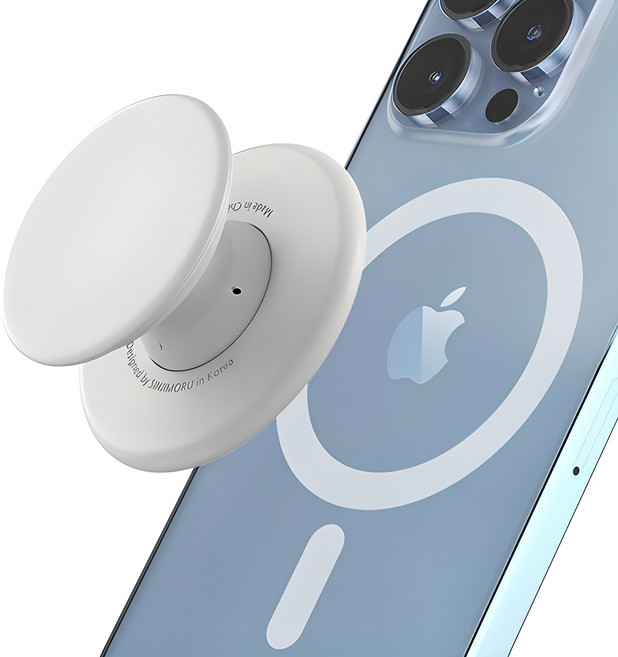 신지모루 M 탭톡 맥세이프 소프트 그립 홀더, 화이트, 1개