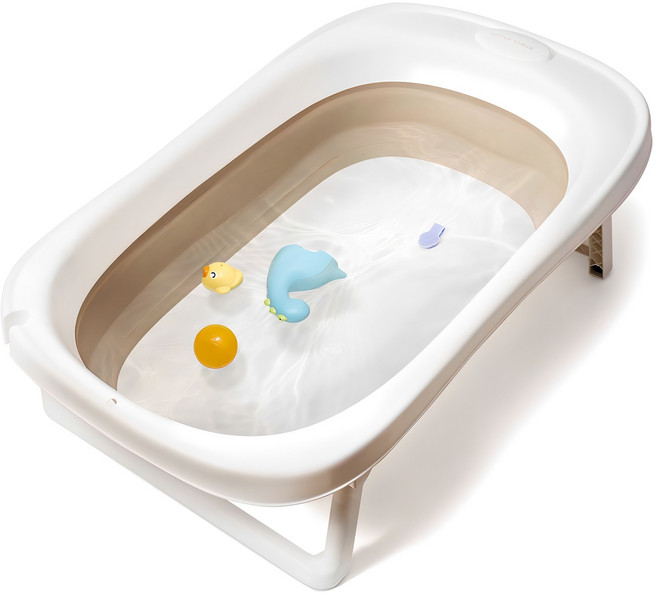 리틀클라우드 아기 접이식 욕조, 베이지