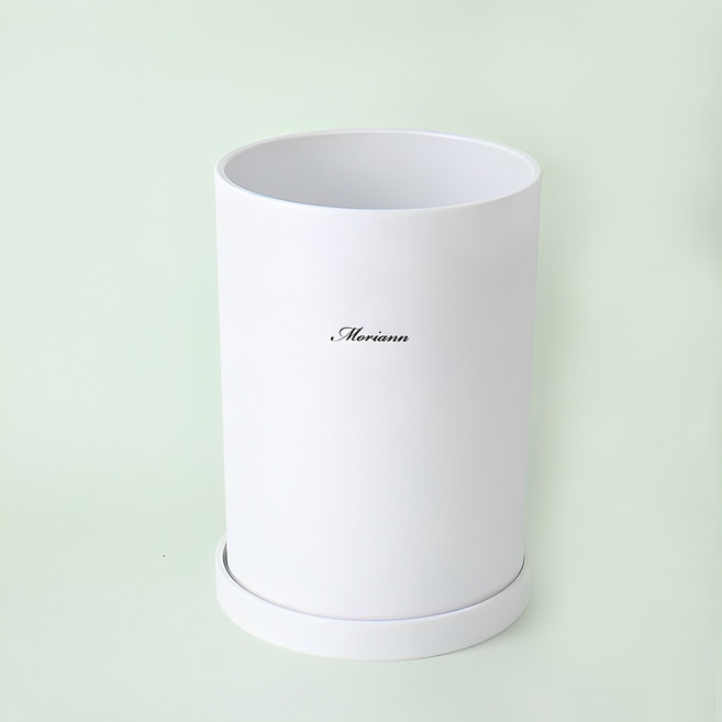 모리앤 순수 원형화분 + 받침 세트, 화이트, 1개