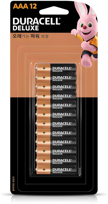 듀라셀 디럭스 알카라인 건전지 AAA 블리스터팩, 12개입, 1개