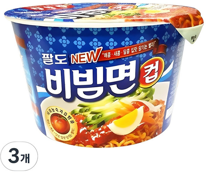 팔도비빔면 컵 115g, 3개