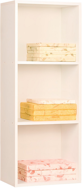 하우디가구 DIY 칼라 공간박스, 백색, 3단