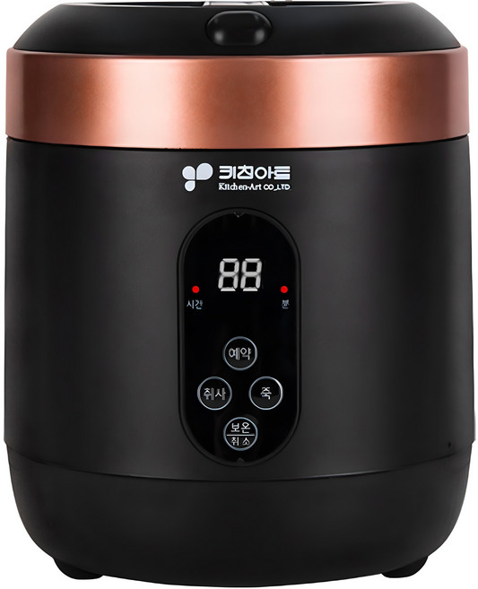 키친아트 미니 전기 밥솥 1~2인용, KNER-100, 블랙