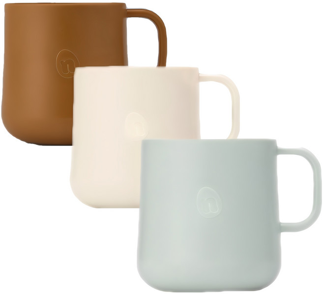 네스틱 유아컵 3p 세트, 브라운 + 바닐라 + 민트, 1세트, 200ml