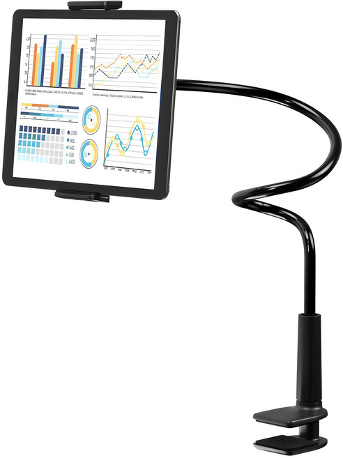 홈플래닛 스마트폰 태블릿PC 자바라 거치대 75cm, 블랙