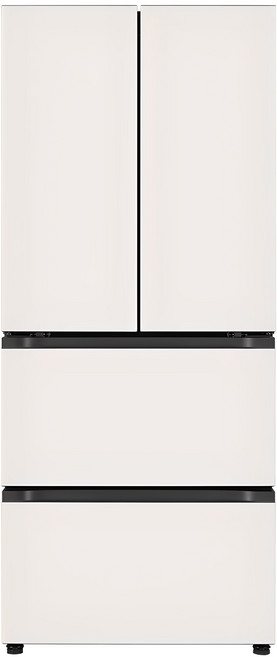 [색상선택형] LG전자 오브제 402L 스탠드형 김치냉장고 메탈 4도어 디오스 방문설치, 오브제컬렉션베이지, Z403MEEF53