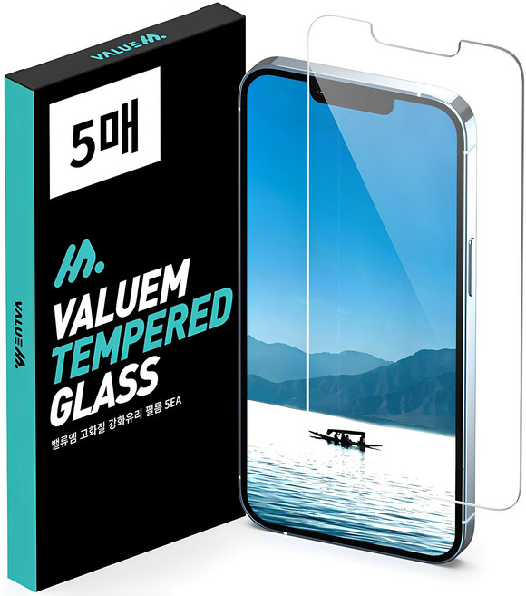 밸류엠 고화질 9H 강화유리 아이폰 액정보호필름 5p 세트, 1세트