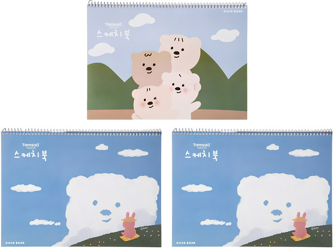 탐사 두툼 미술용 스케치북 170g 3개입, 34.5 x 24.7cm, 30매, 3개