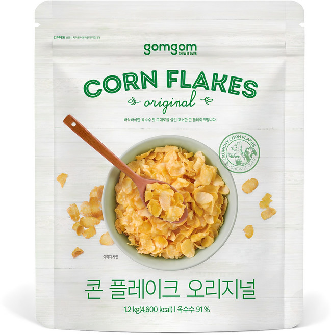 gomgom 오리지널 콘 플레이크, 1.2kg, 1개