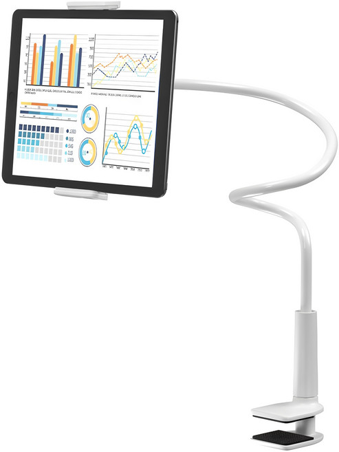 홈플래닛 스마트폰 태블릿PC 자바라 거치대 75cm, 화이트