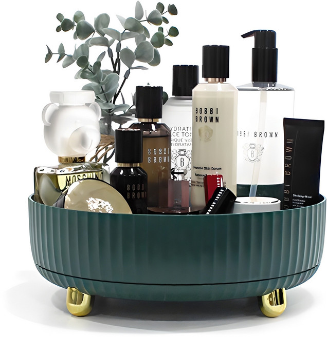 피키픽스 회전형 화장품 보관함, 1개, 그린