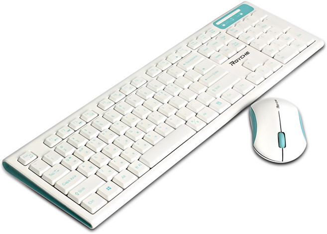 로이체 무선 키보드 마우스 세트, RX-3100, 화이트, 일반형