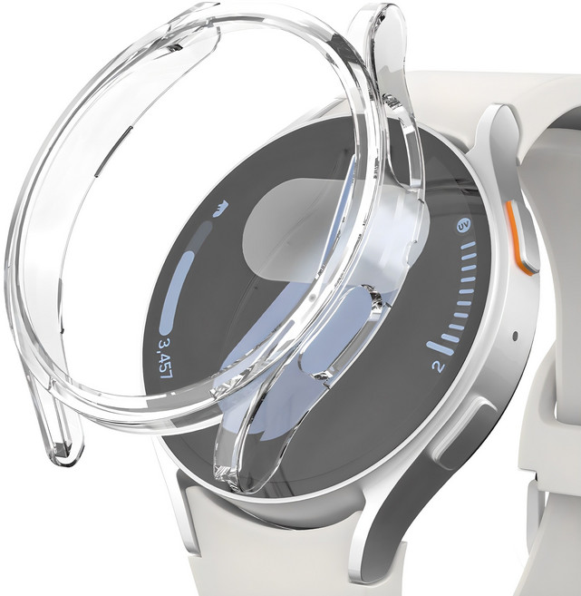 신지모루 풀커버 일체형 하드커버 스마트워치 케이스, 크리스탈 클리어, 1개