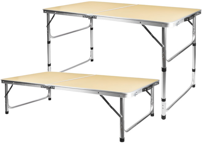 카르닉 피크닉 접이식 4단 폴딩 테이블 PI-HCT001, 우드