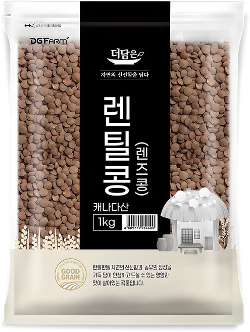 더담은 렌틸콩 렌즈콩, 1kg, 1개