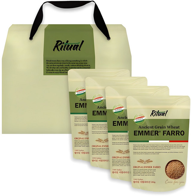 리투알 이탈리아산 엠머 밀 파로, 280g, 4개