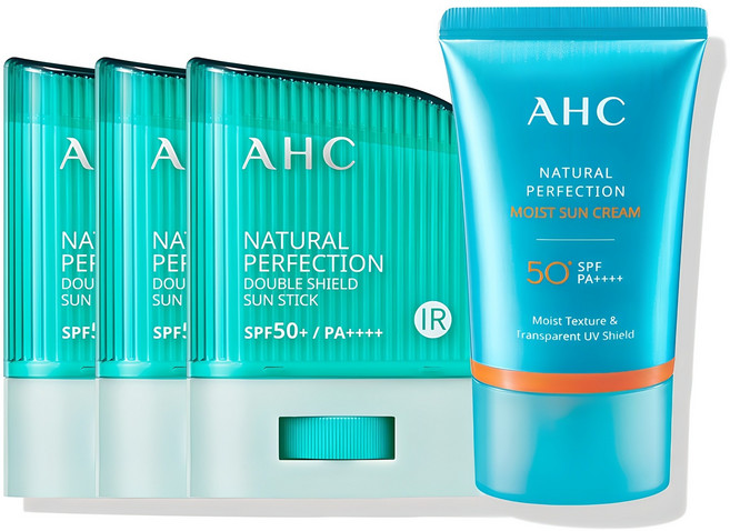 AHC 더블쉴드 선스틱 SPF50+ PA++++ 14g x 3p + 선크림 50ml 세트, 1개