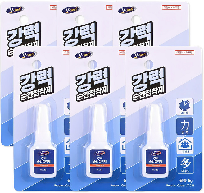 Vtech 강력 순간 접착제, 6개
