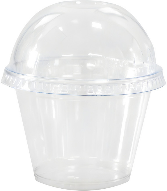 베스트홈 디저트컵 + 뚜껑 세트 5.5 x 9.5 x 10 cm, 50개입, 1개