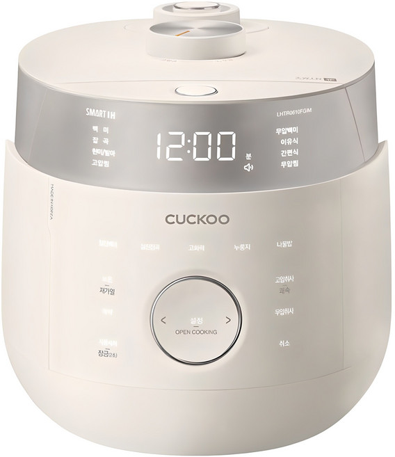 쿠쿠 트윈프레셔 마스터셰프 IH 전기압력밥솥 6인용, CRP-LHTR0610FGIM, 그레이스아이보리