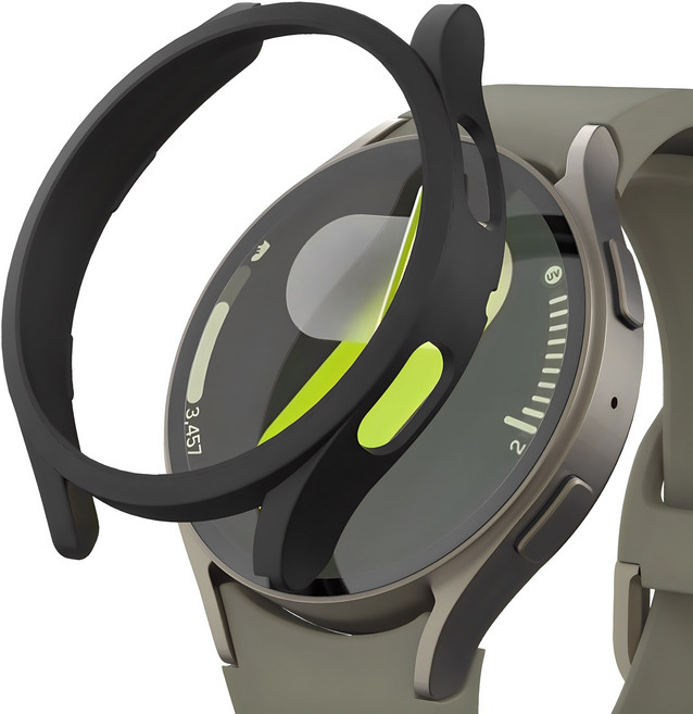 신지모루 풀커버 일체형 하드커버 스마트워치 케이스, 블랙, 1개