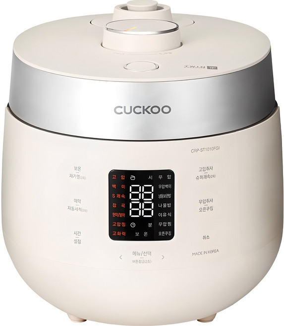 쿠쿠 트윈프레셔 더 라이트 전기압력밥솥 10인용, CRP-ST1010FGI, 그레이스 아이보리