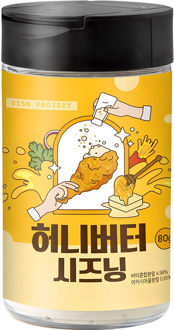 디쉬프로젝트 허니버터 시즈닝, 80g, 1개