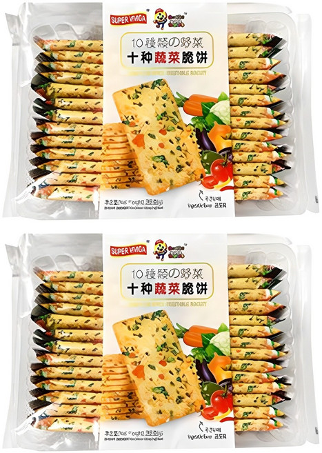 슈퍼비비가 크리스피 10가지 야채맛 비스킷, 288g, 2개