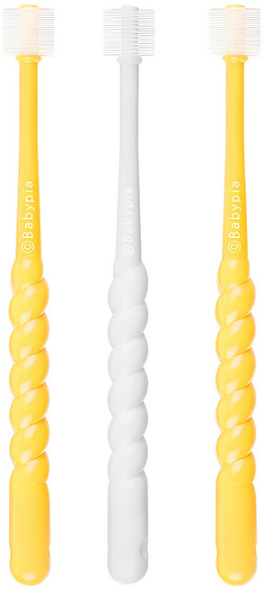 예꼬맘 360도 1단계 영유아칫솔, 혼합색상, 3개입, 1개