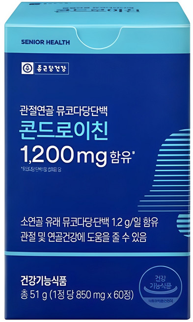 종근당건강 관절연골 뮤코다당단백 콘드로이친, 60정, 1개