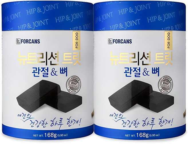 포켄스 강아지 뉴트리션 트릿 영양제, 168g, 뼈/관절강화, 2개